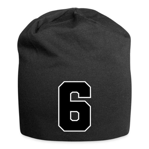 Varsity Number 6 Sports Font - Jersey Beanie