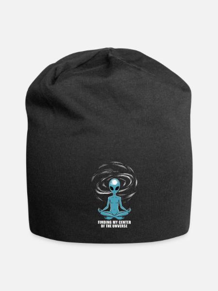 Meditation, mindfulness relaxation stress relief - Jersey Beanie - black - Front