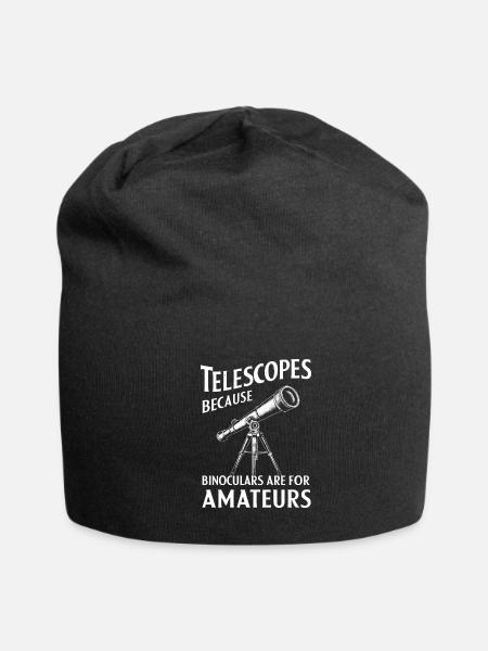 Stargazing Adventures Under the Meteor Shower - Jersey Beanie - black - Front