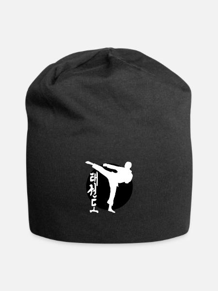 Taekwondo Martial Arts Men Kids T shirts - Jersey Beanie - black - Front