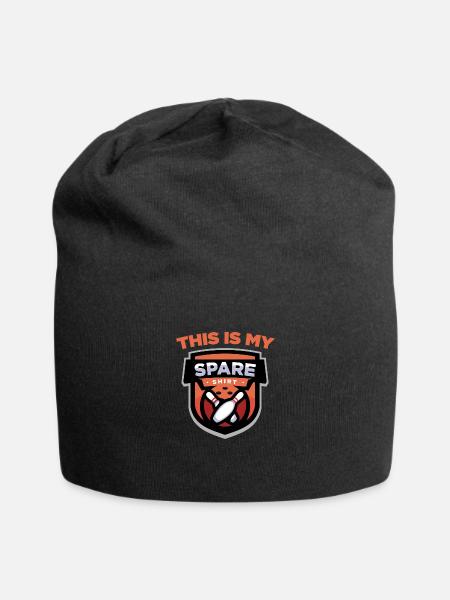 This Is My Spare Shirt Bowling Fun Alley Gutter Pi - Jersey Beanie - black - Front