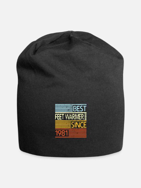 40th Wedding Anniversary Ruby Wedding Best Foot - Jersey Beanie - black - Front