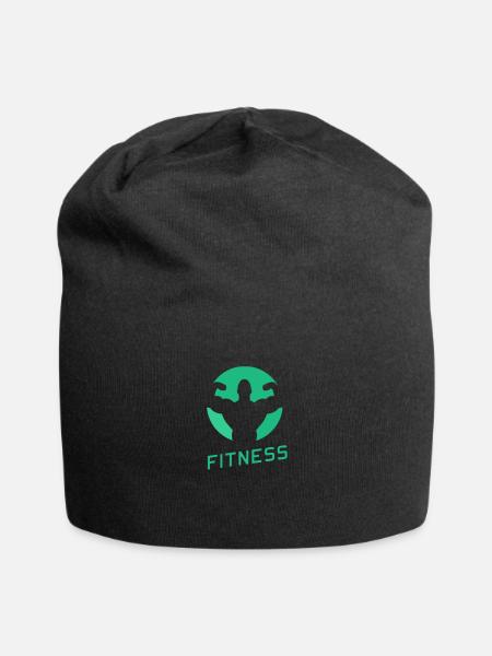 Fitness - Jersey Beanie - black - Front