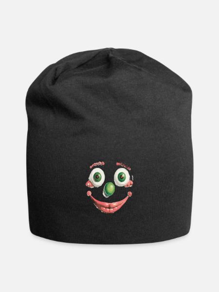 ugly smile Green - Jersey Beanie - black - Front