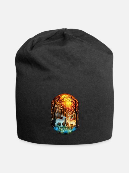 stock paper brilliant colour - Jersey Beanie - black