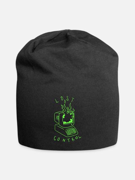 Lost Control: A Retro Computer Inspired Design - Jersey Beanie - black - Front