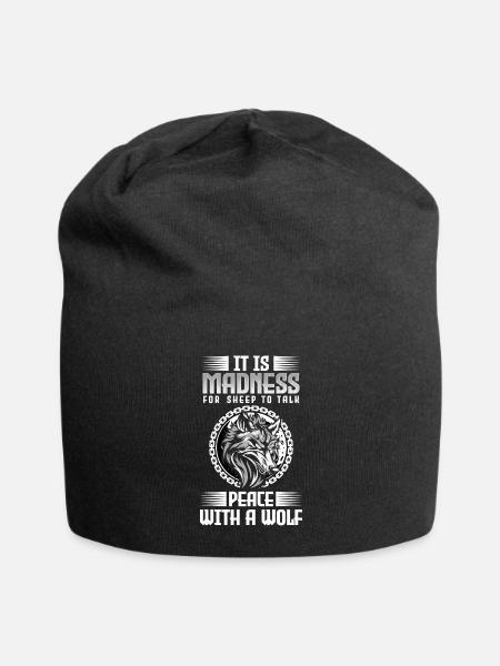 Wolves Forest Mysticism Alpha - Jersey Beanie - black - Front