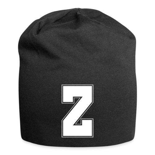 White Letter Z – Varsity Alphabet Monogram - Jersey Beanie