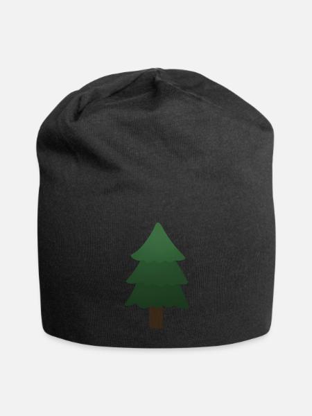 Pine Tree - Jersey Beanie - black - Front