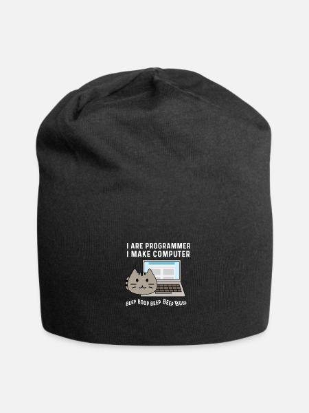 Beep Beep Boop Computer Science Professor Gift - Jersey Beanie - black