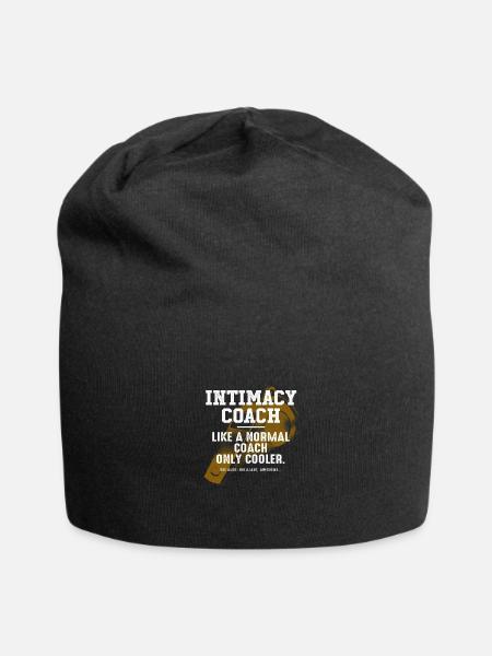 Intimacy Coach Like a Normal Coach Sex Coach Funny - Jersey Beanie - black - Front