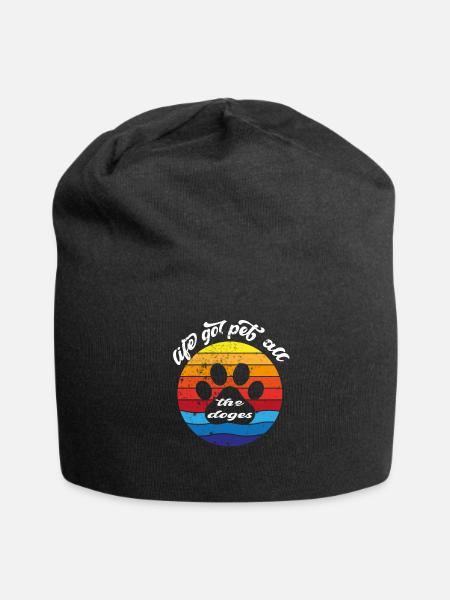 LIFE GOL PET ALL THE DOGES - Jersey Beanie - black - Front
