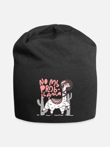 No My Problem Llama - Jersey Beanie - black