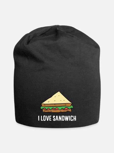 Sandwich - I love sandwiches - Jersey Beanie - black - Front