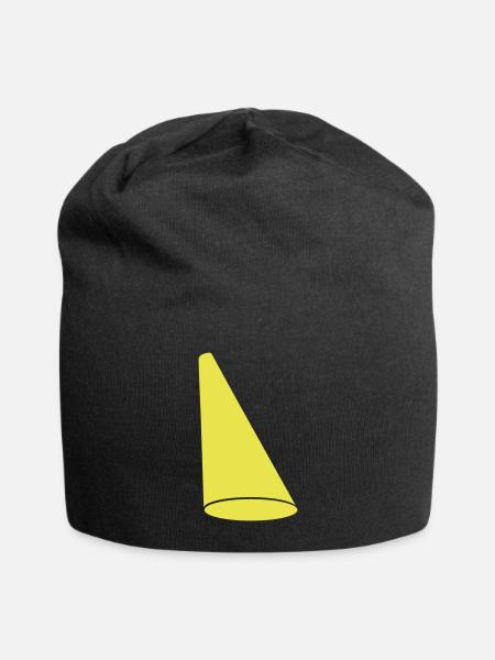 design spotlight light cone - Jersey Beanie - black - Front