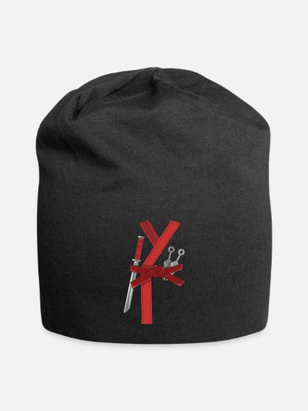 Ninja Halloween Costume - Jersey Beanie - black