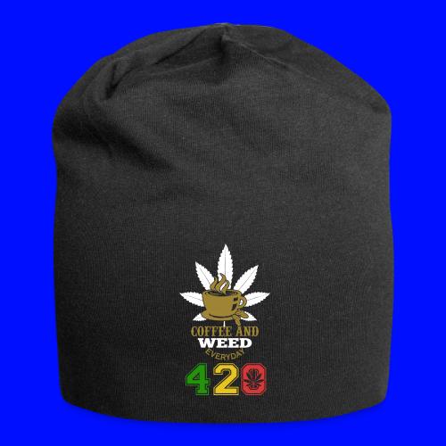 2024 420 Coffee & Smoke Weed Marijuana Design - Jersey Beanie