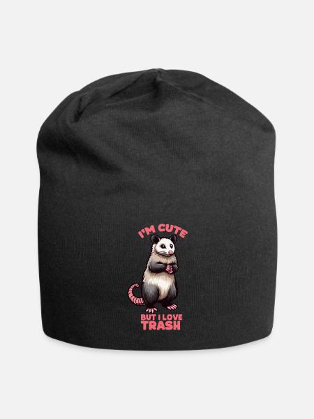 cute possum quote - Jersey Beanie - black