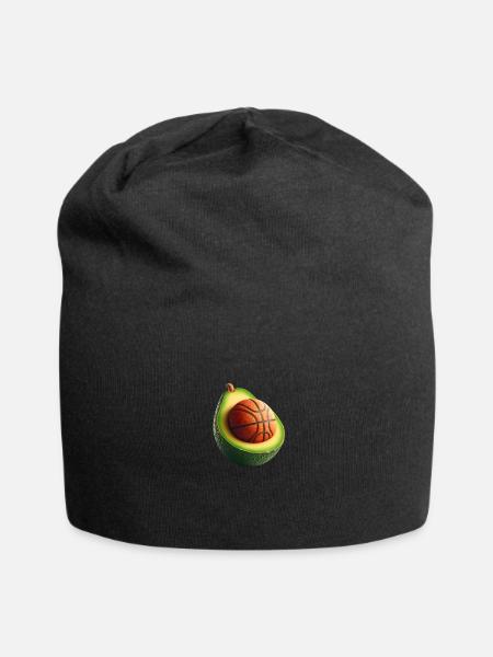 Avocado with basketball core - Jersey Beanie - black - Front