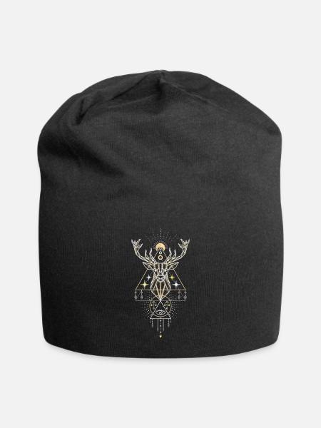 mandala om tattoo esoteric moon energy swift lol - Jersey Beanie - black - Front