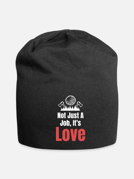 Not Just A Job, It's Love Carpenter Woodworking - Jersey Beanie - black - Front