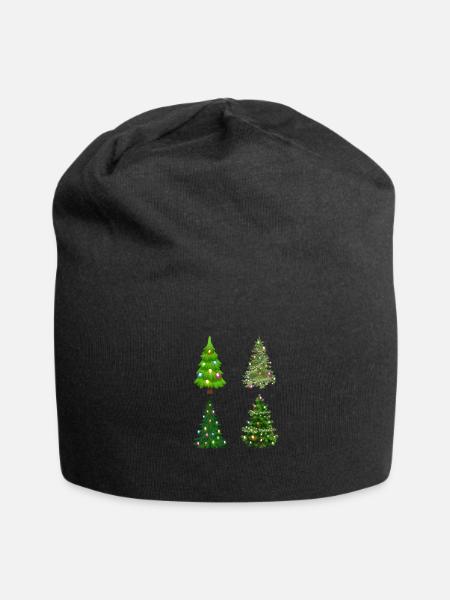 Christmas Tree With Led Light Pine Tree - Jersey Beanie - black - Front