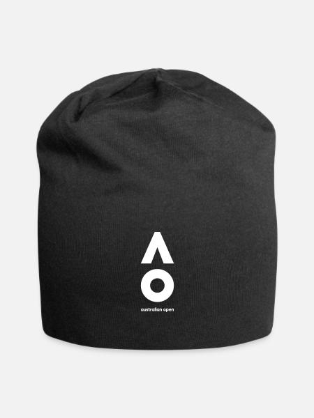australian open logo - Jersey Beanie - black - Front
