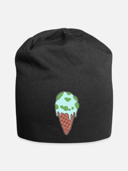 Melting Earth Environmental Activist - Jersey Beanie - black - Front