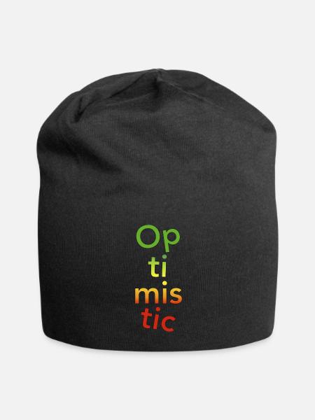 optimistic - Jersey Beanie - black - Front