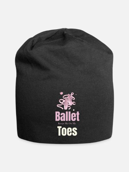 Ballet Keeps Me On My Toes Theatrical Nutcracker - Jersey Beanie - black - Front