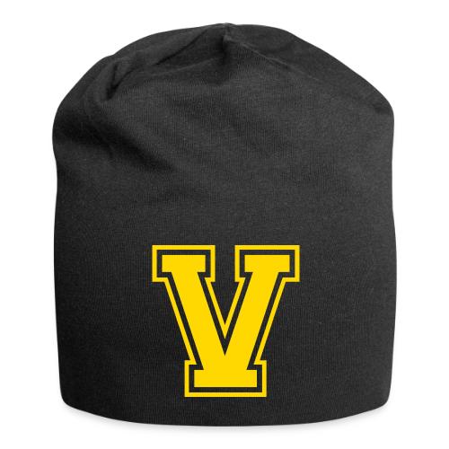 Letter V – Capital Athletic Alphabet Monogram - Jersey Beanie