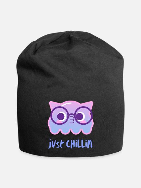 Just Chillin Gradient Blob Glasses - Jersey Beanie - black - Front