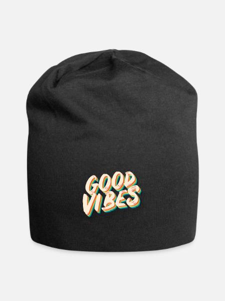 Good vibes retro - Jersey Beanie - black - Front