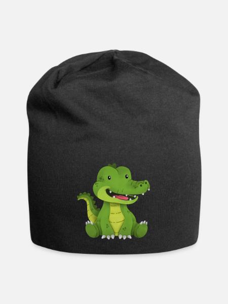 Cute Crocodile - Jersey Beanie - black