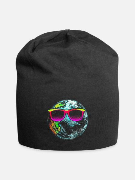 Cool Earth Planet - Jersey Beanie - black - Front