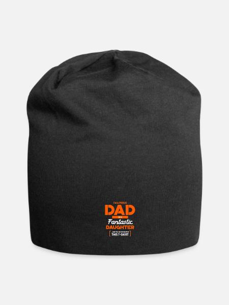 I'm a proud Dad of a Fantastic Daughter - Jersey Beanie - black - Front
