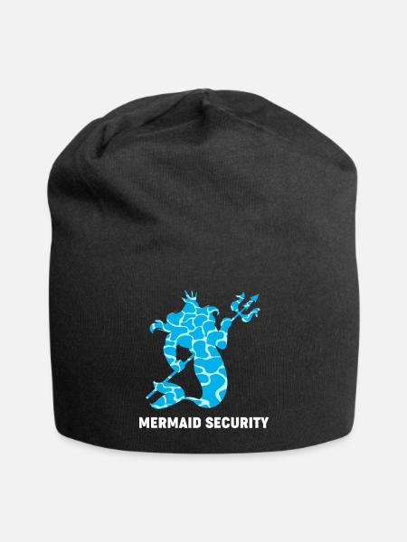 Mermaid Dad Mermaid Security - Jersey Beanie - black - Front