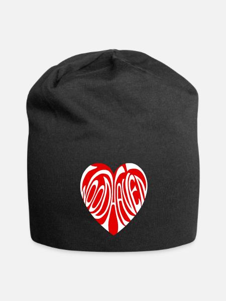 Red Woodhaven Heart - Jersey Beanie - black - Front