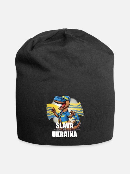 Slava Ukraina - Jersey Beanie - black - Front