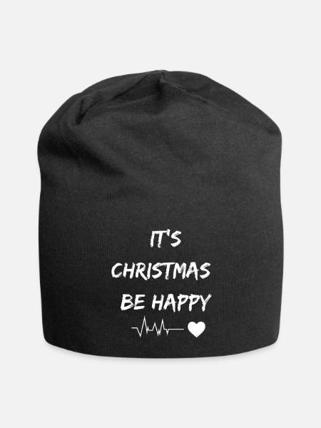 New Christmas Print on Demand Designs for Clothes - Jersey Beanie - black
