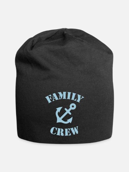 Family Crew (Anchor / Crew Complement / Navy) - Jersey Beanie - black - Front