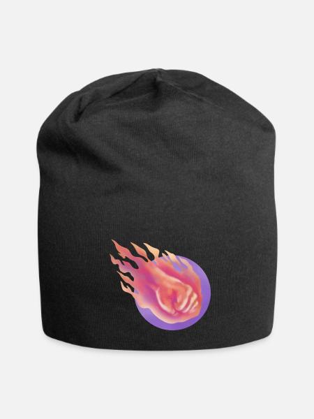 celestial meteor - Jersey Beanie - black - Front