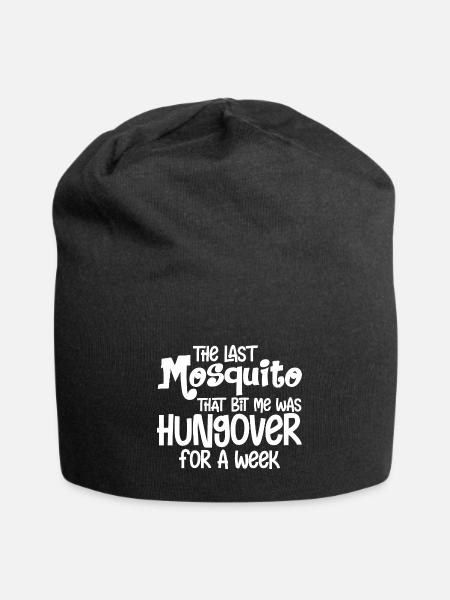 The Last Mosquito That Bit Me Was Hungover 3 - Jersey Beanie - black - Front