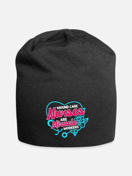 Wound Care Nurses are miracle workers - Jersey Beanie - black - Front