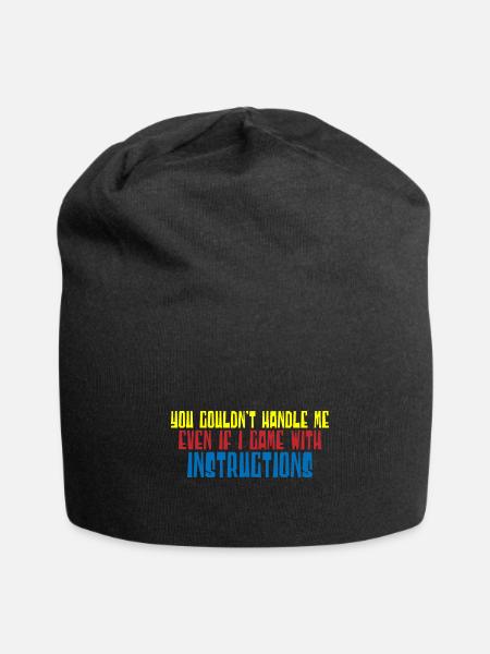 You Couldn't Handle Me Even With Instructions 4 - Jersey Beanie - black - Front