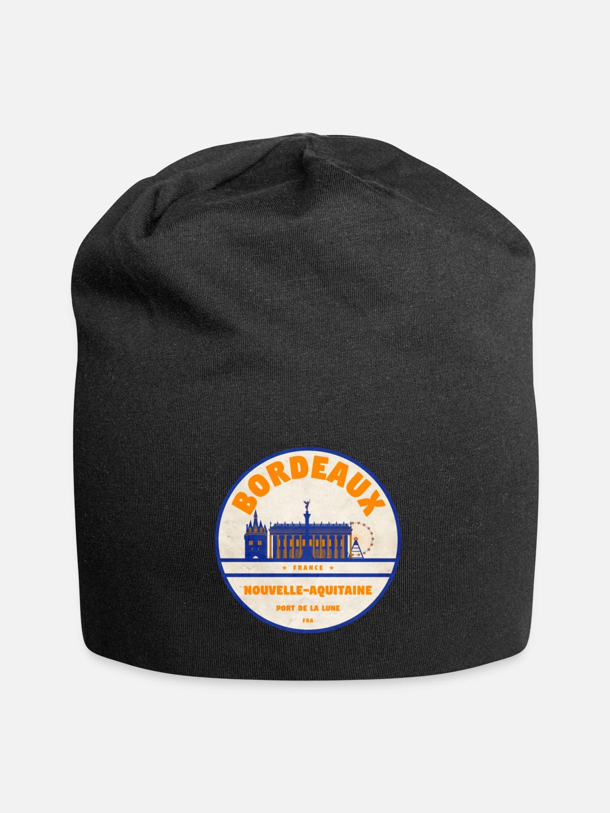 Bordeaux Skyline - Jersey Beanie - black - Front