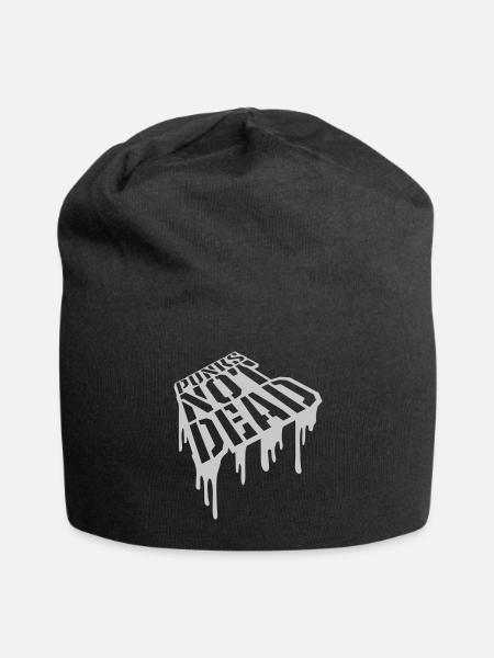 Quote punks not dead - Jersey Beanie - black - Front