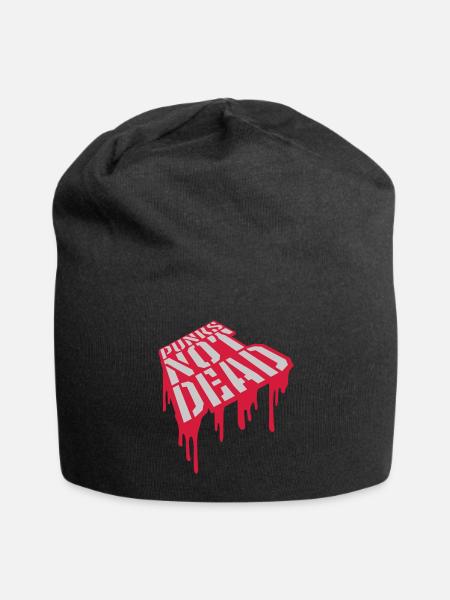 Quote punks not dead - Jersey Beanie - black - Front