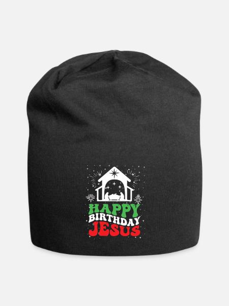 Happy Birthday Jesus - Jersey Beanie - black