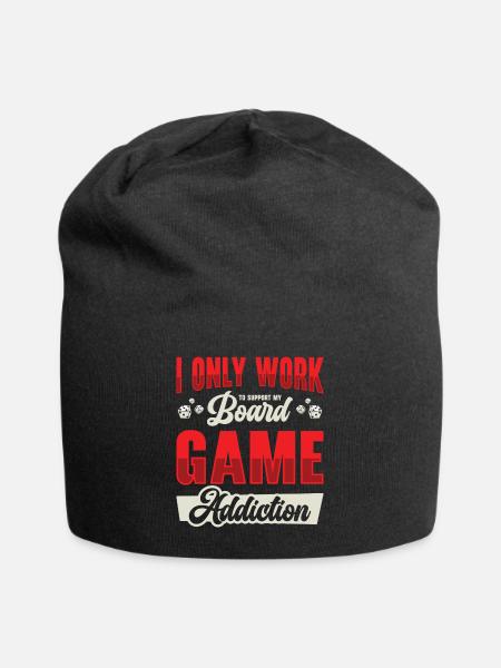 Board Game Addiction Board Game Fan Tabletop - Jersey Beanie - black - Front